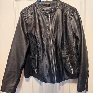 Maurices Black Leather Jacket for Women